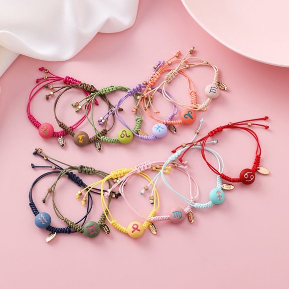 Handmade Zodiac Astrological Sign Rope Bracelet - Picture 2 of 15